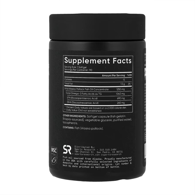 Omega-3 Fish Oil Alaska Pollock 1250mg - 90 softgels