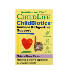 ChildBiotics Immune + Digestive Support - 30 Chewable tabs Natural Berry