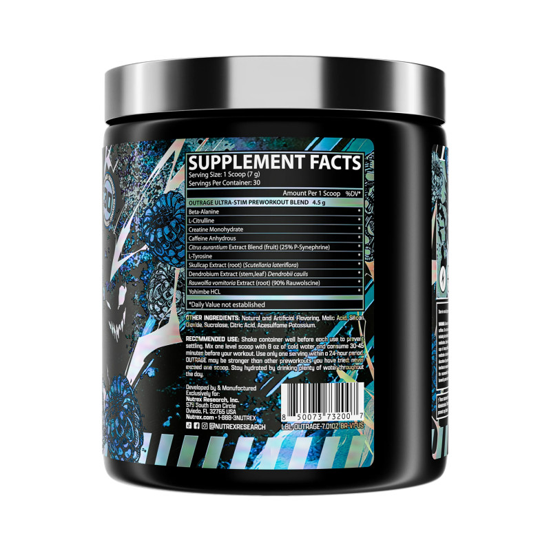 Outrage - 30 serv Blue Raspberry