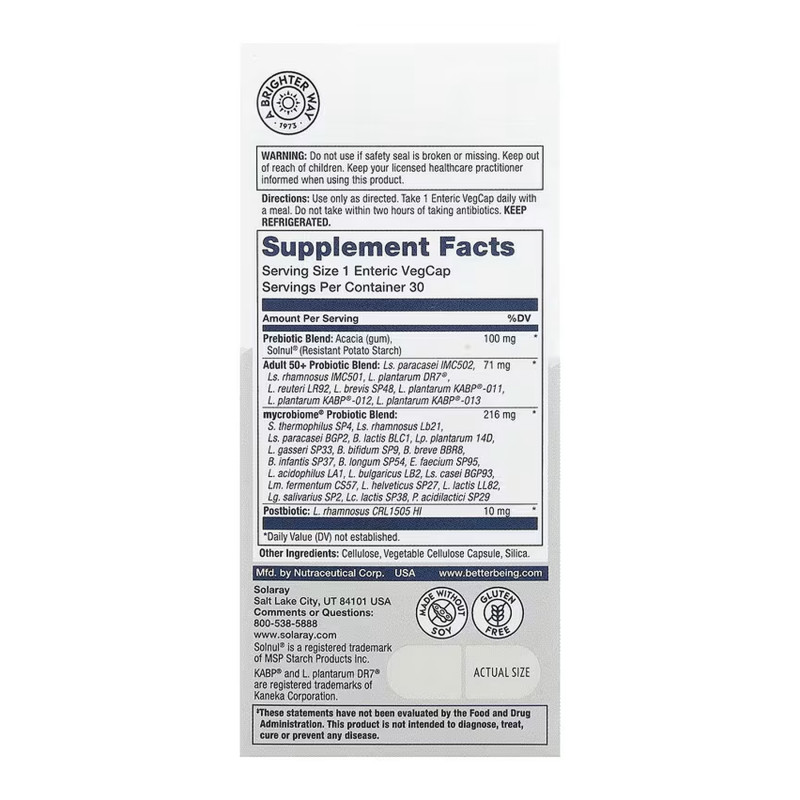 Complete Probiotic Adult 50+ - 30 vcaps