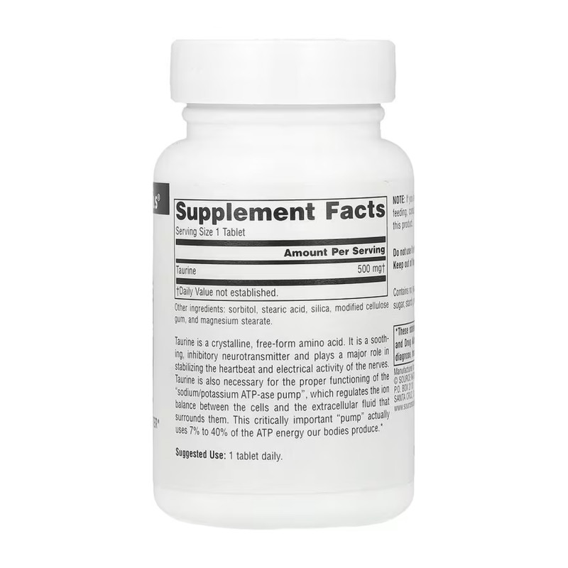 Taurine 500 mg - 60 tabs