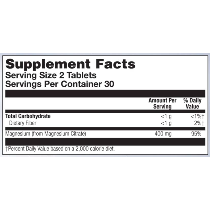Magnesium Citrate 400mg - 60 tabs (Пошкоджена банка)
