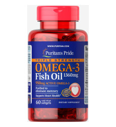 Triple Strength Omega-3 Fish Oil 1360 mg - 60 softgels