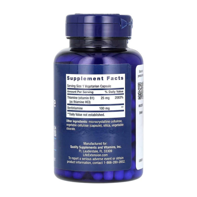 Benfotiamine with Thiamine 100 mg - 120 vcaps (До 09.26)