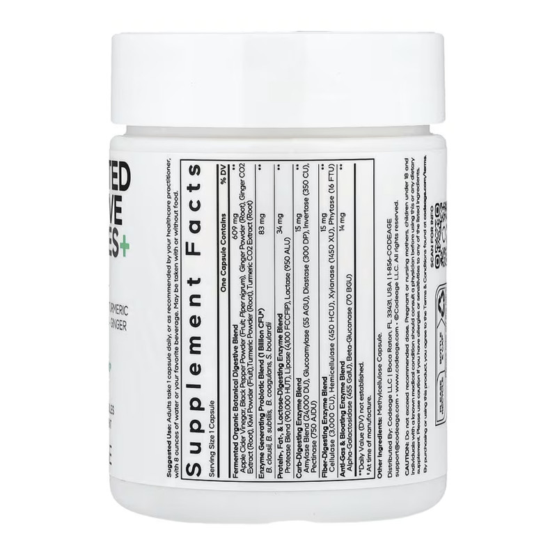 Fermented Digestive Enzymes - 90 vcaps (Пошкоджена банка)