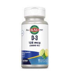 D-3 5000 IU 125mcg - 90 tabs Lemon Lime