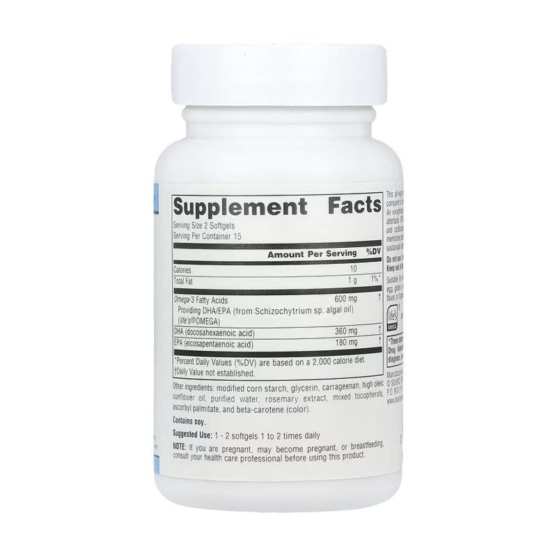 Vegan Omega-3s EPA-DHA 300 mg - 30 softgels