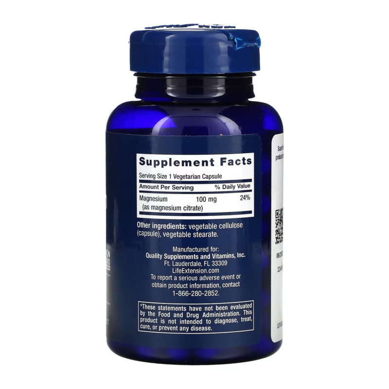 Magnesium (Citrate) 100 mg - 100 vcaps (Пошкоджена банка)