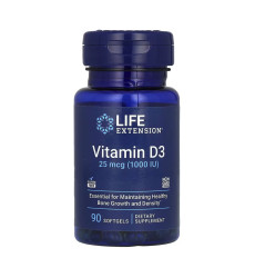 Vitamin D3 25 mcg (1000 IU) - 90 softgels