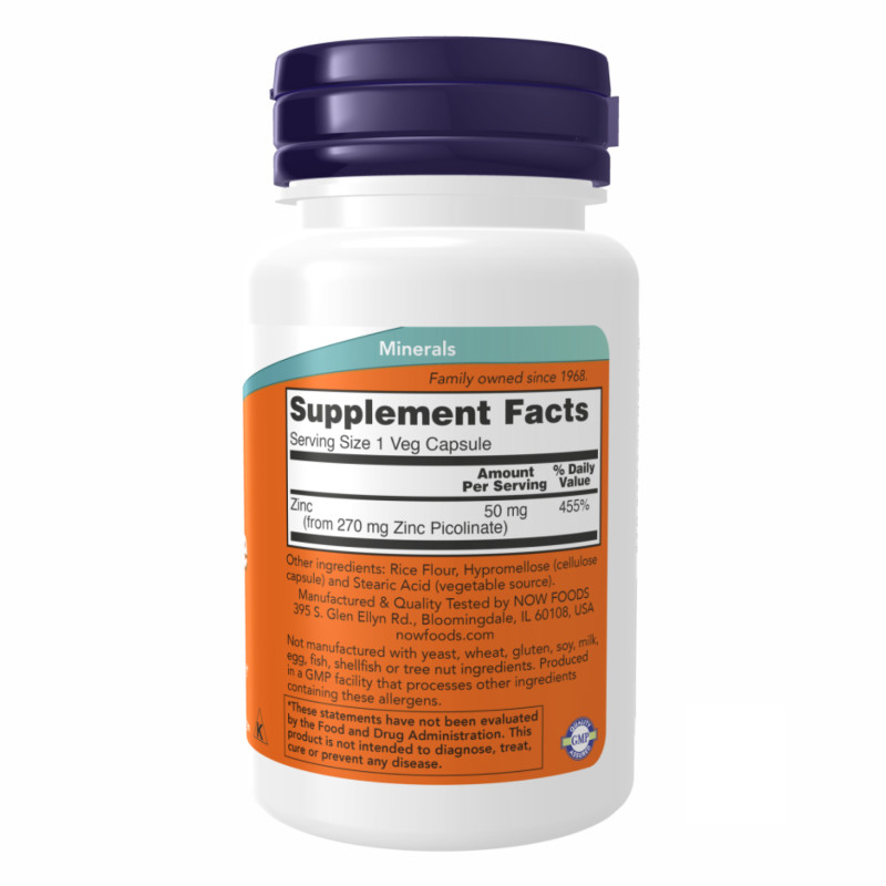 Zinc Picolinate 50 mg - 60 vcaps (Пошкоджена банка)