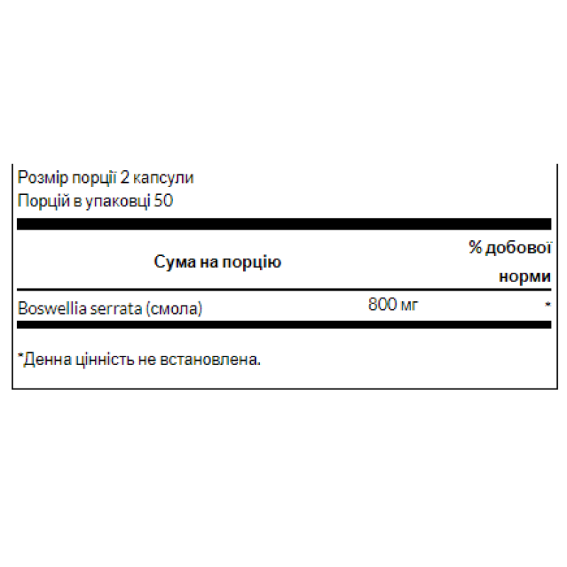 Boswellia 400 mg - 100caps (Пошкоджена банка)