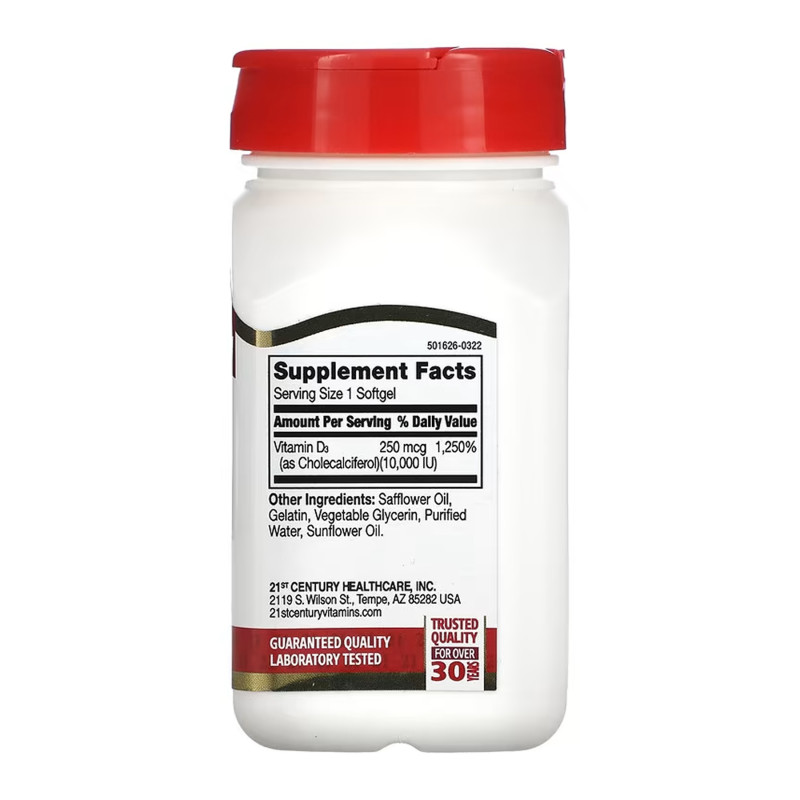 D3 250 mcg (10,000 IU) - 110 softgels