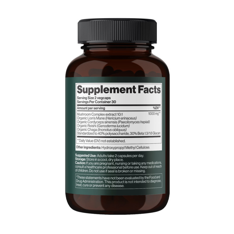 4Mushroom Complex 1000 mg - 60 vegcaps (Пошкоджена кришка)