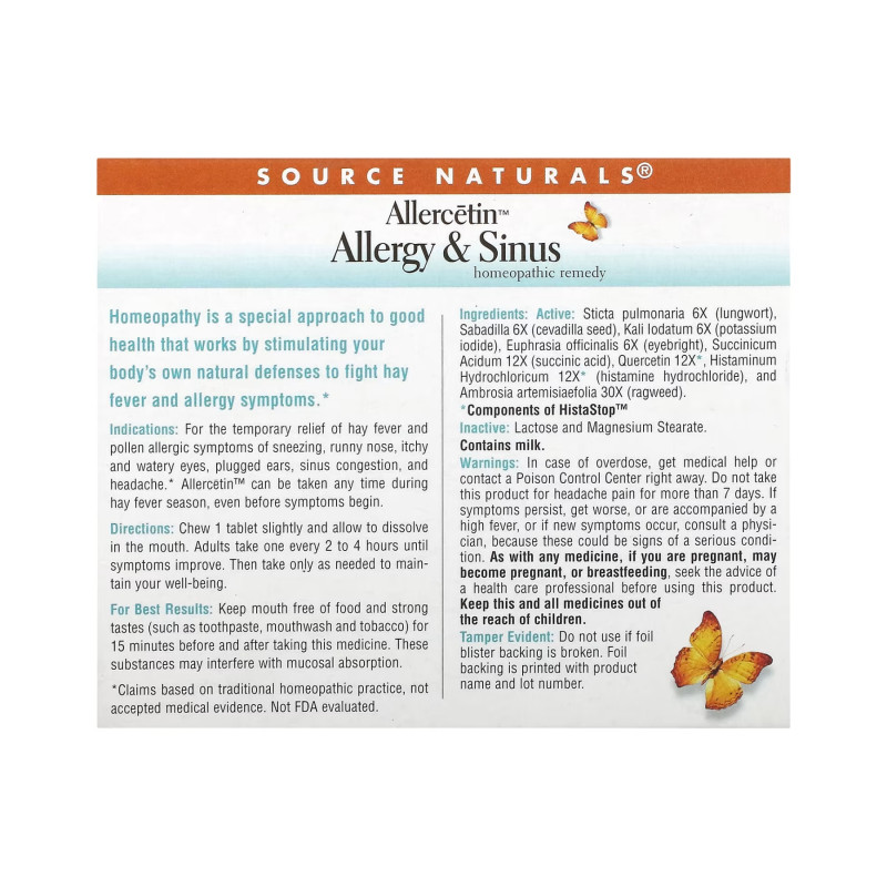 Allercetin™ Allergy & Sinus - 48 tabs