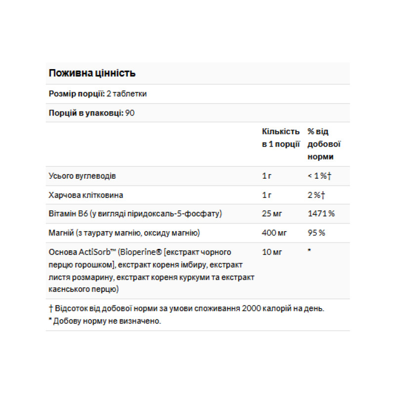 Magnesium Taurate 400mg - 180 tabs (Пошкоджена банка)