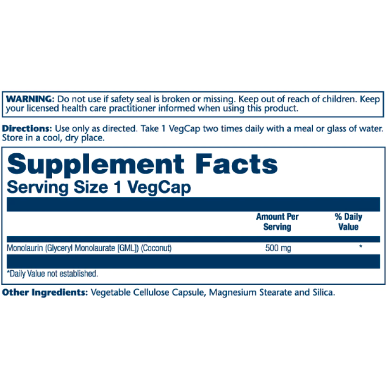 Monolaurin 500mg - 60 vcaps (До 02.27)