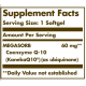 Megasorb CoQ-10 60mg - 120 softgels