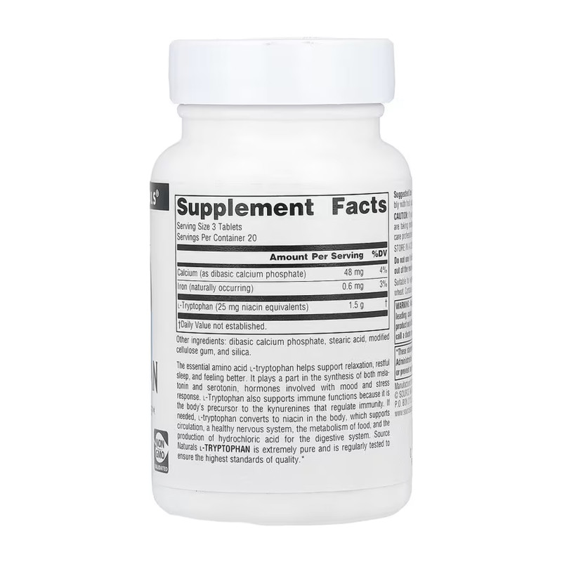L-Tryptophan 500mg - 60 tabs