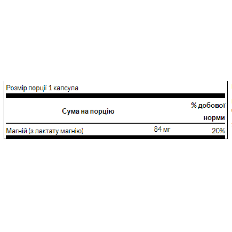 Magnesium Lactate 84mg - 120caps