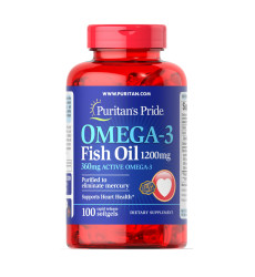Omega-3 Fish Oil 1200 mg (360 mg Active Omega-3) - 100 Softgels