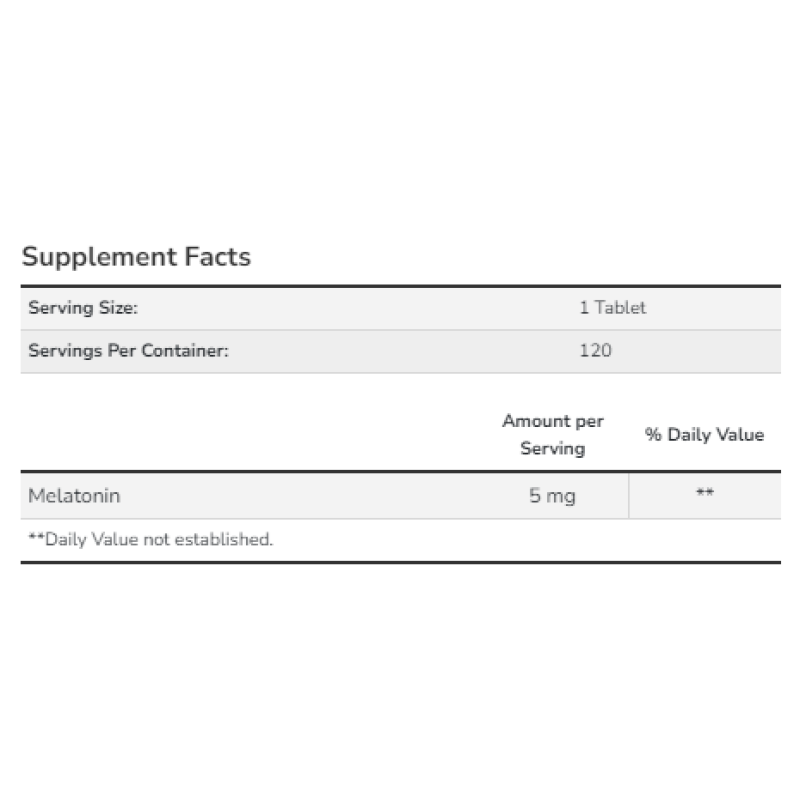 Melatonin 5 mg - 120 tabs