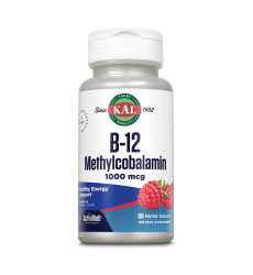 B-12 Methylcobalamin 1000 mcg - 90 tabs Raspberry