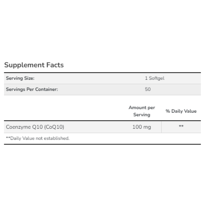 CoQ10 100mg - 50 sgels