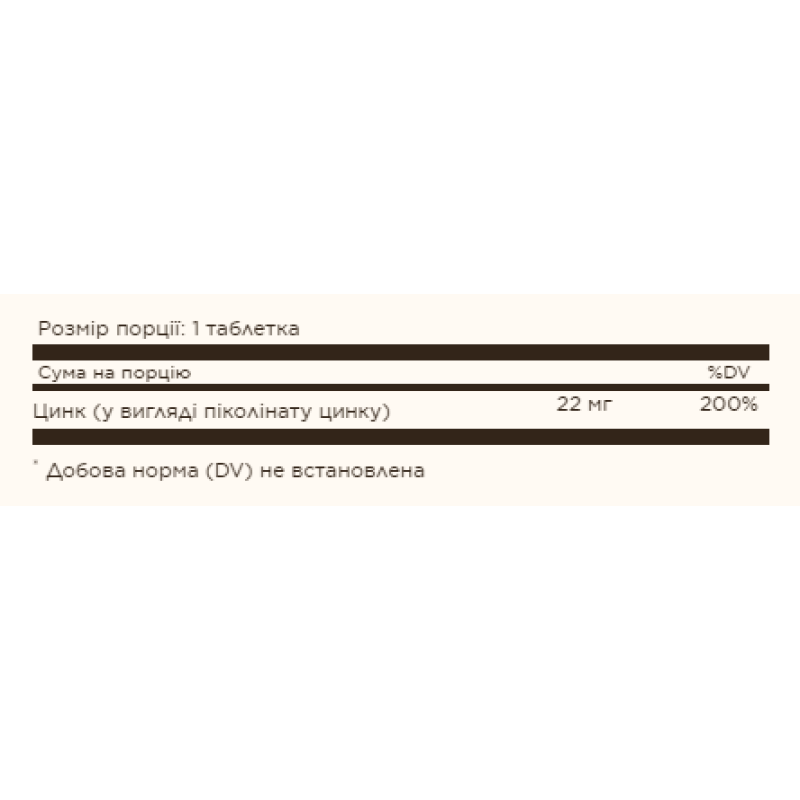 Zinc Picolinate 22 mg - 100 tab