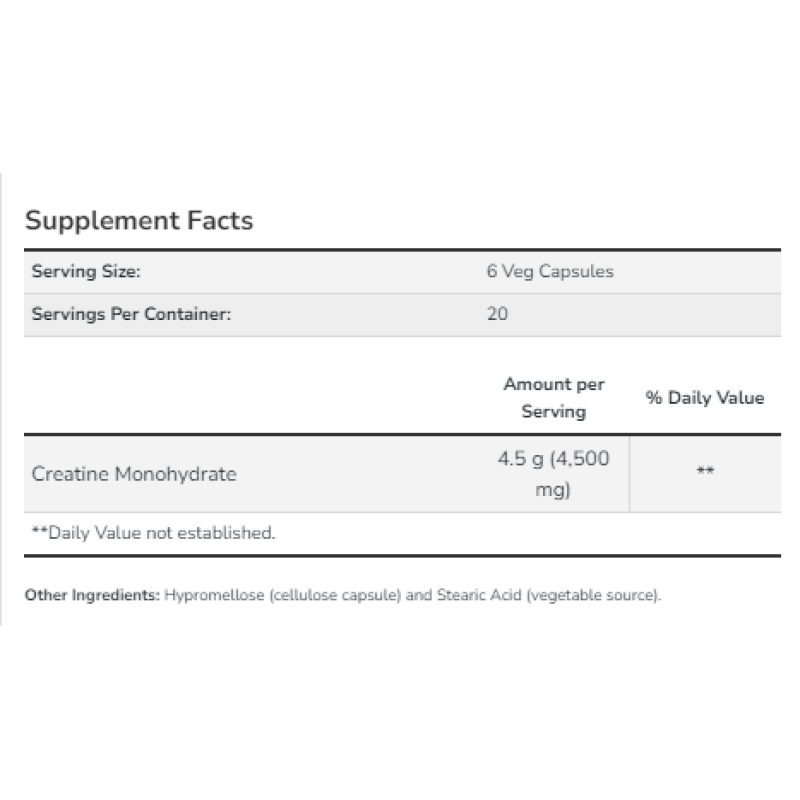Creatine 750mg - 120 caps