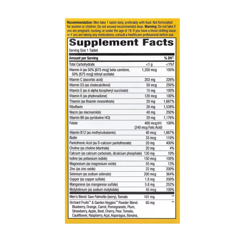 Once Daily Men's Ultra Multivitamin - 60 tabs (До 08.26)