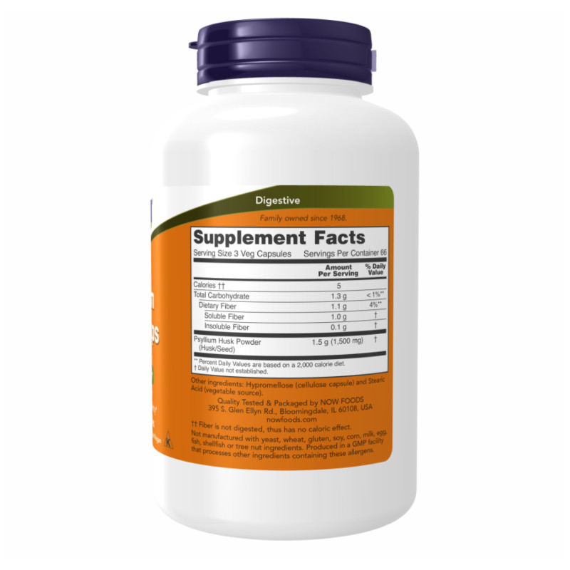 Psyllium Husk 500mg - 200 vcaps (Пошкоджена банка)