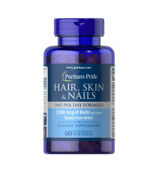 Hair, Skin & Nails One Per Day Formula - 60 softgels