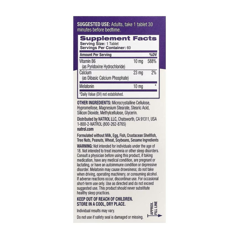 Time Release Melatonin 10mg - 60 tab