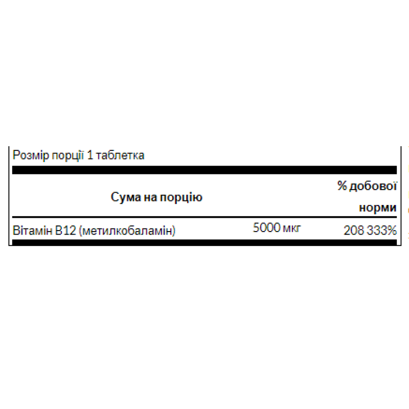 B- 12 5000mg - 60 tab