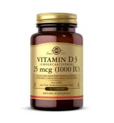 Vitamin D3 (Cholecalciferol) 25 mcg (1000 IU) - 180 tabs