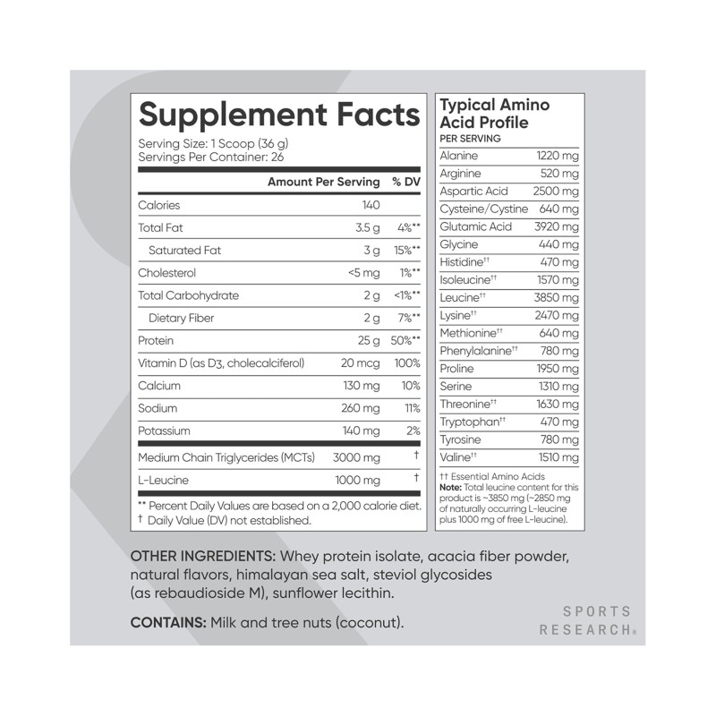 Whey Protein Isolate - 940g Creamy Vanilla