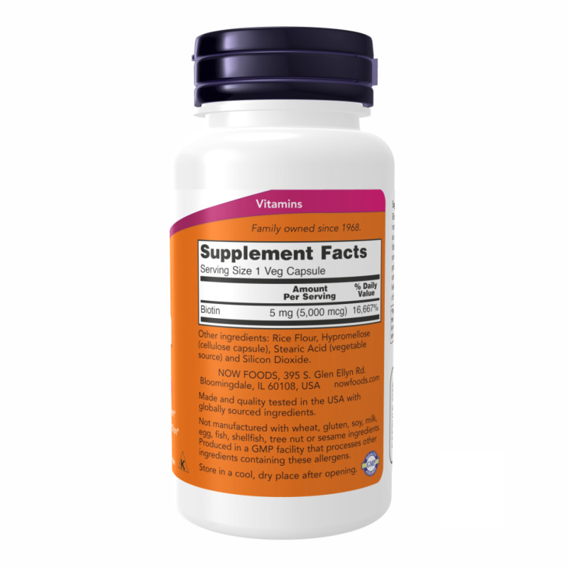 BIOTIN 5000mcg - 60 vcaps (Пошкоджена банка)