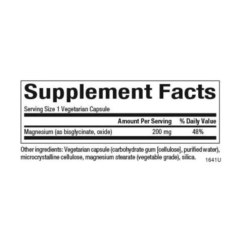 Magnesium Bisglycinate 200mg - 120 vcaps