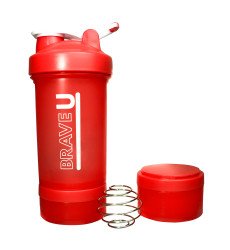 Shaker with containers 3 in 1 - 600ml Red