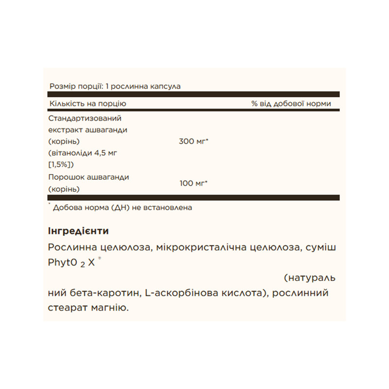 SFP Ashwagandha Root Extract - 60 vcaps