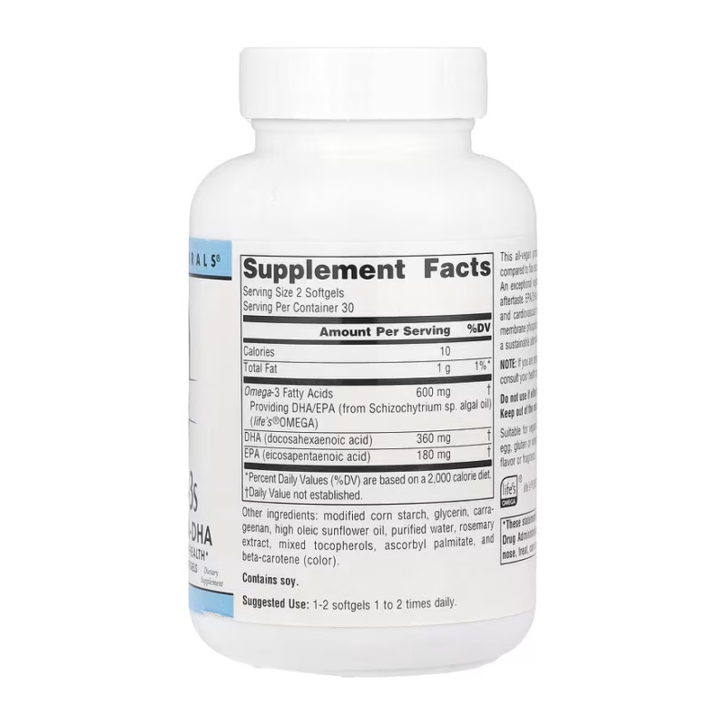 Vegan Omega-3s EPA-DHA 300mg - 60 softgels
