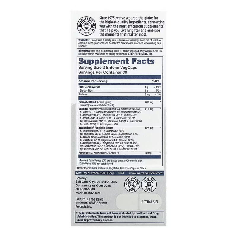 Complete Probiotic Ultimate Potency - 60 vcaps