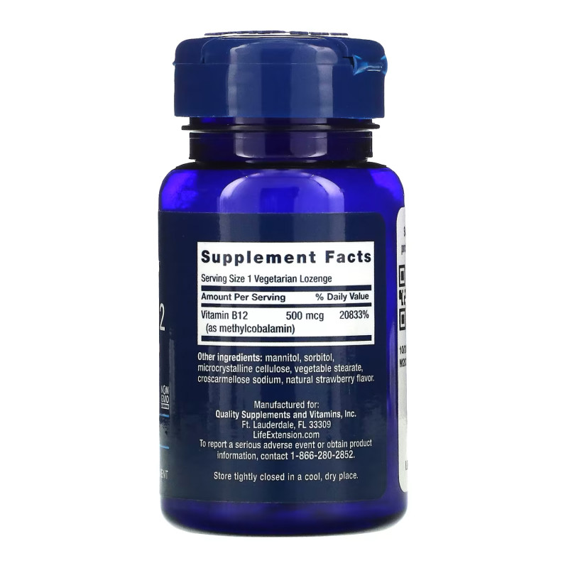 B12 500 mcg - 100 lozenges