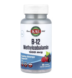 B12 Methylcobalamin 1000mcg - 60 lozenges Berry (Пошкоджена банка)