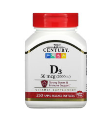 D3 50 mcg (2000 IU) - 250 softgels