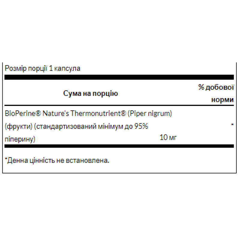 Bioperine 10 mg - 60caps
