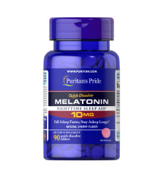 Quick Dissolve Melatonin 10 mg Cherry Flavor - 90 Tablets