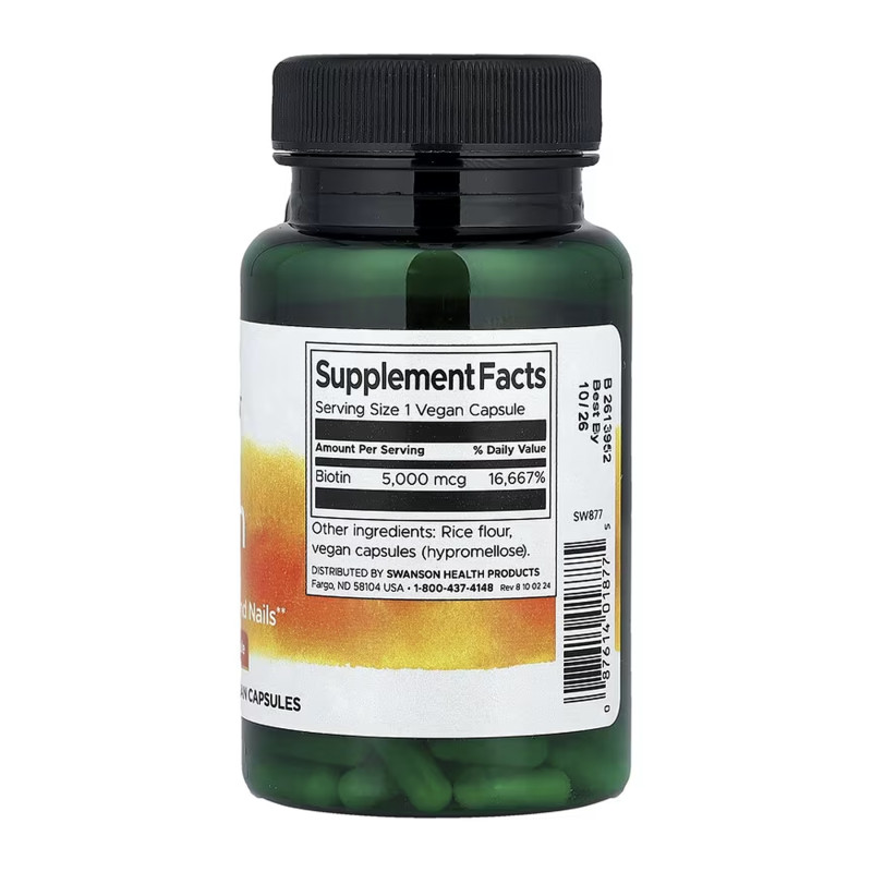 Biotin 5000mcg - 100 caps