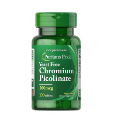 Chromium Picolinate 200 mcg Yeast Free - 100 tabs