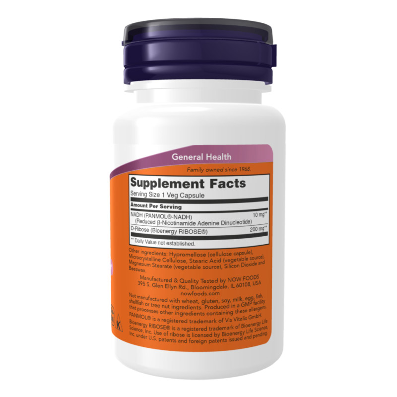 NADH 10mg With 200mg Ribose - 60 vcaps